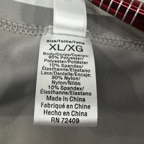 Sophie B Women's Sz XL Panty Brief Hi Cut Leg Lace Accent Gray New Without Tags - Picture 4 of 8